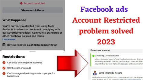 Facebook Ads Account Restricted Problem Solved Youtube