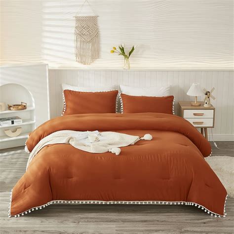 Amazon Bedbay Burnt Orange Comforter Set Terracotta Bedding Set