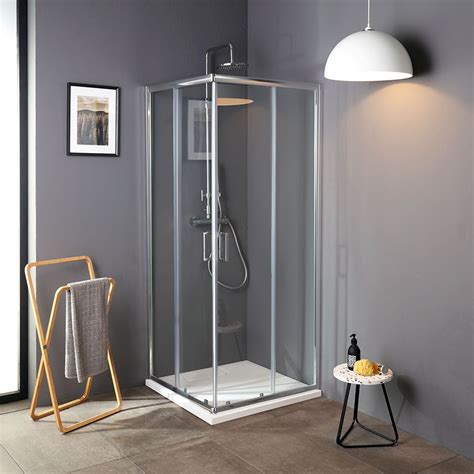 CABINE DE DOUCHE COULISSANTE EN CRISTAL 75X75 AVEC ANGLE LUNA Leroy