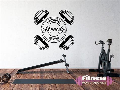 Personalized Home Gym Fitness Wall Decal Custom Exercise Room Etsy