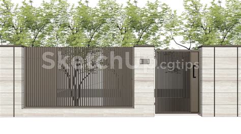 11045 Free Sketchup Gates Models Download