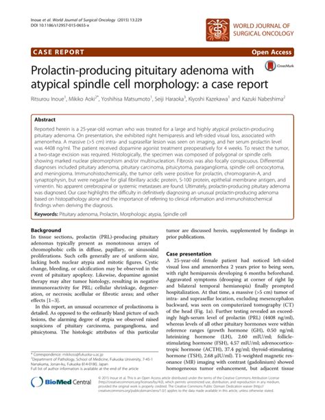 Prolactin Producing Pituitary Adenoma With Atypical Spindle Cell