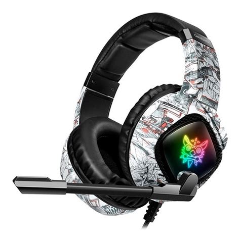 Aud Fonos Gamer Onikuma K Camuflaje Blanco Con Luz Rgb Led Slim Company