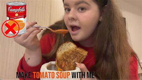 Cook Roasted Tomato Soup And Crispy Grilled Cheese With Me 🍅🧅🫑🥫🍞🧀 Youtube