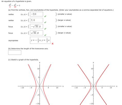 Foci Of Hyperbola Graphing Hyperbolas Centered At The Origin Ck