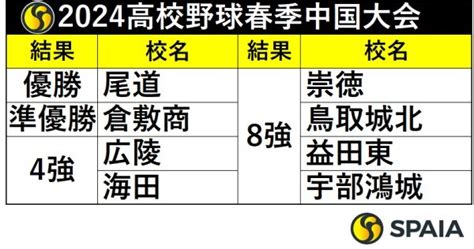 2024年高校野球春季中国大会トーナメント表 尾道が初優勝（spaia）｜dメニューニュース（nttドコモ）