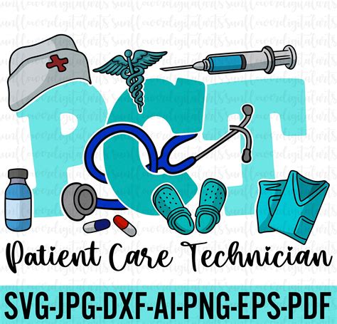 Pct Patient Care Technician Svg Png Pct Svg Patient Care Tech Svg