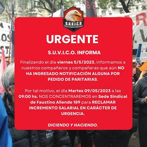 SUVICO CONVOCA A SUS AFILIADOS A MOVILIZARSE MAÑANA La Voz del Vigilador