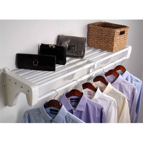 Build Closet Shelf And Rod : Closet Pro 10 in. x 3/4 in. White Shelf ...