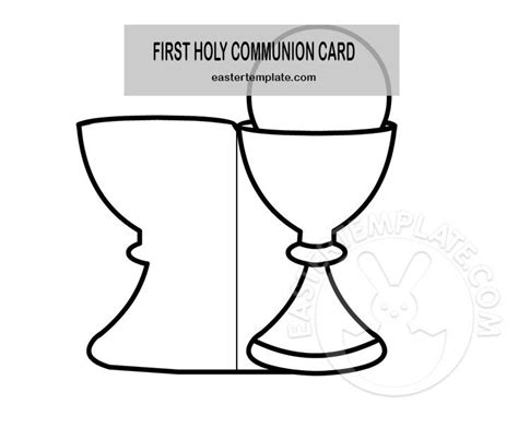 First Communion Card Template Easter Template