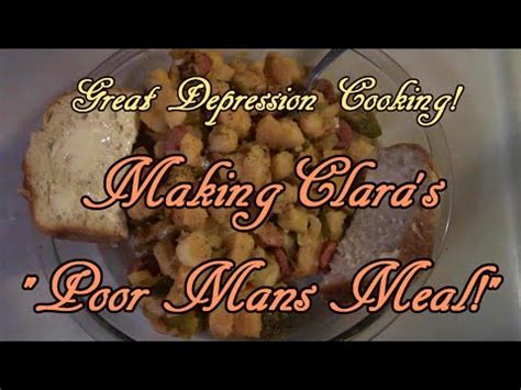 Poor Mans Meal A Depression Era Clara Recipe Youtube