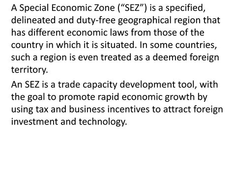 Special Economic Zones Ppt