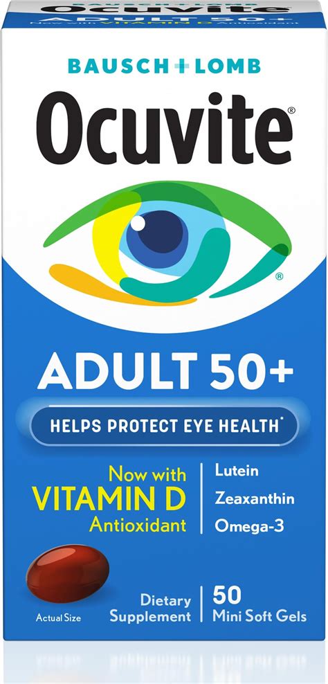 Ocuvite Eye Vitamin And Mineral Supplement Contains Zinc Vitamins C D E Omega 3