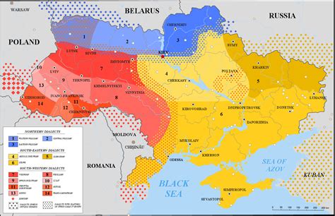 Map of Ukrainian (Ruthenian) dialects : r/MapPorn