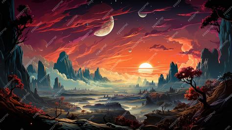 Premium AI Image | Ancient Cosmos Vibrant Galaxy Scene Vector Illustration