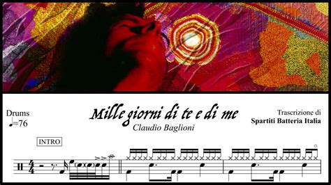 Mille Giorni Di Te E Di Me Claudio Baglioni Drumless Spartito Pdf