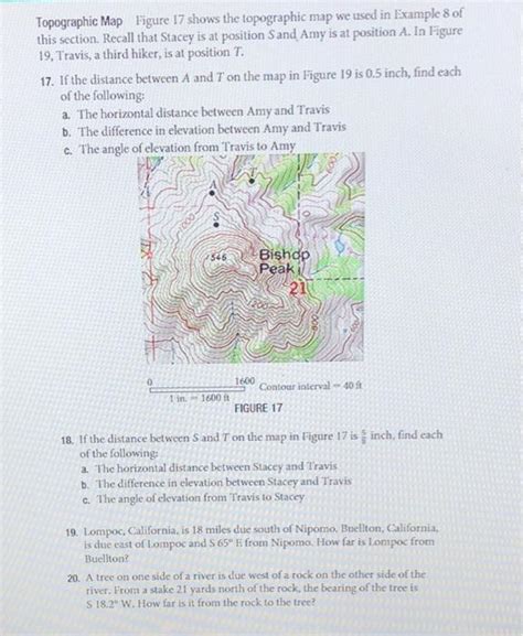 Solved Topographic Map Figure 17 Shows The Topographic Map Chegg