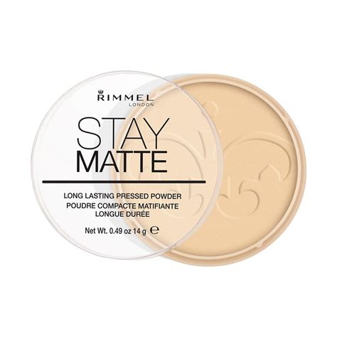 Rimmel London Stay Matte Pressed Powder Shade 001 Transparent 14g