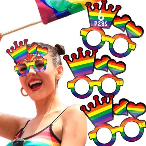 Lentes Arco Ris Lgbt Antifaz Fiesta Orgullo Pride Meses Sin Intereses