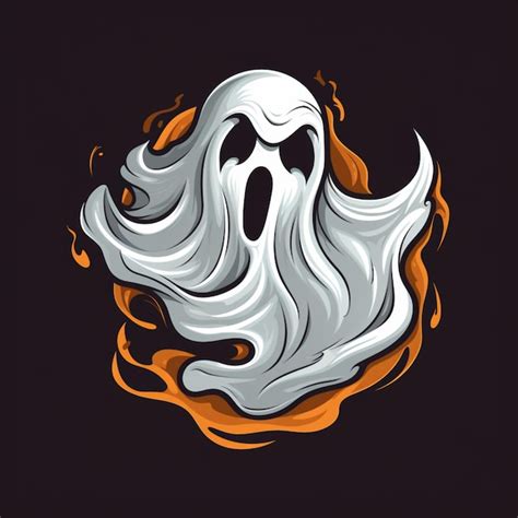 Logotipo De Dibujos Animados Fantasma Foto Premium