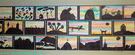 Sunset Silhouettes: An Art Lesson that will Wow!