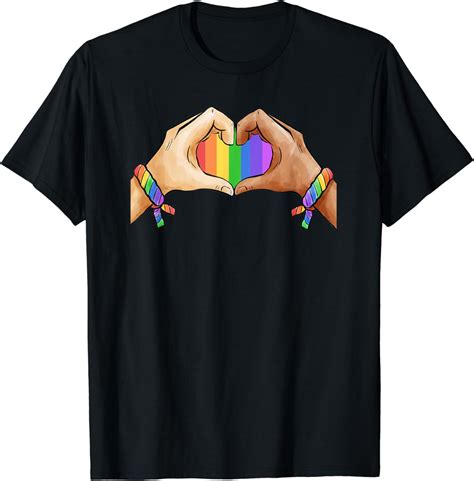 Amazon Gay Pride Clothing LGBT Rainbow Flag T Shirt Tee Heart Unity Clothing Shoes Jewelry