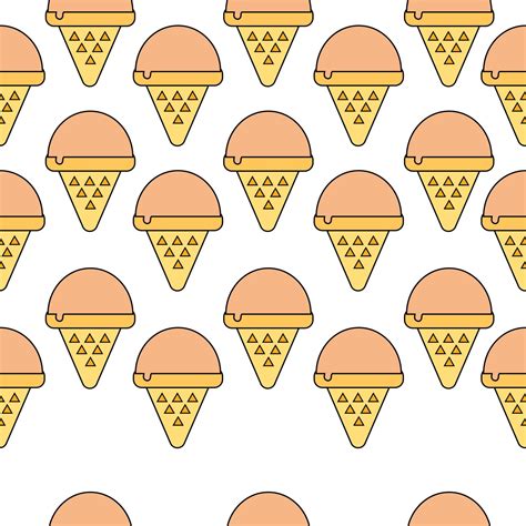 Ice Cream Seamless Pattern Vector Background 8782485 Vector Art At Vecteezy