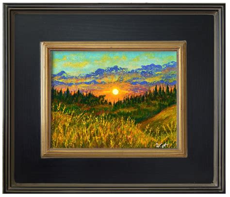 Sunset Over Countryside Landscape