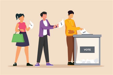 Person Voting Cartoon