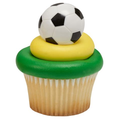 Soccer Ball Cupcake Rings Soccer Party Supply Soccer Ball Cake