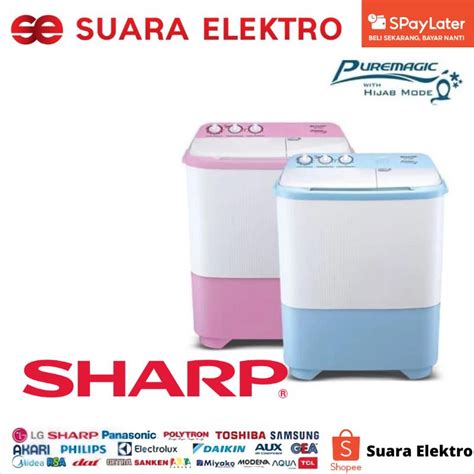 Jual MESIN CUCI SHARP EST 80MW 7 5KG Shopee Indonesia