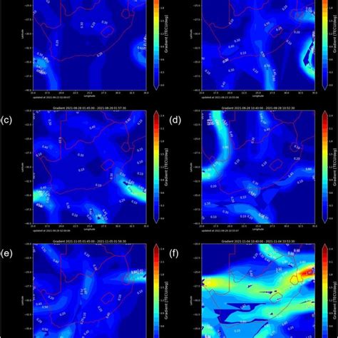 The Near‐real Time Total Electron Content Tec Maps For 3 Days At Two Download Scientific