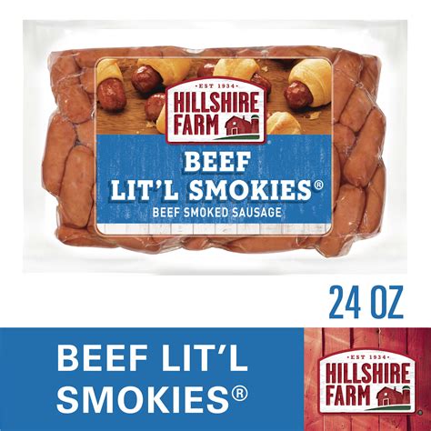 Hillshire Farm Beef Lit L Smokies Smoked Sausage Oz Walmart