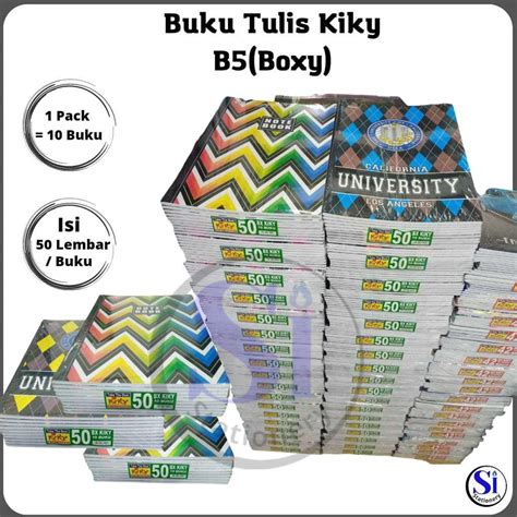 Jual Buku Tulis Kiky B5 Boxy 50 Lembar 1 Pack Isi 10 Pcs Shopee Indonesia