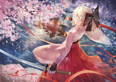 Online Crop Hd Wallpaper Weapon Anime Girls Sword Short Hair