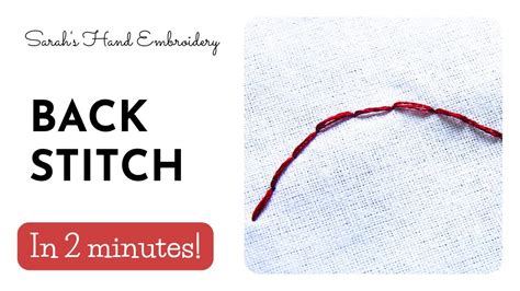 How To Do Back Stitch YouTube