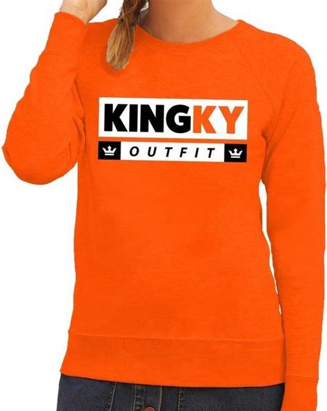 Oranje Kingky Outfit Trui Sweater Voor Dames Koningsdag Kleding XS