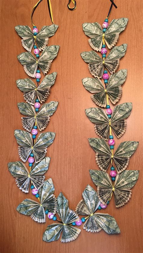 This Leis Is Made Entirely Of Hand Folded Butterfly Shapes The Lei