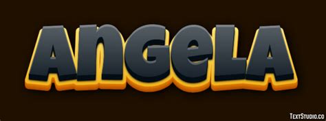 Angela Text Effect And Logo Design Name