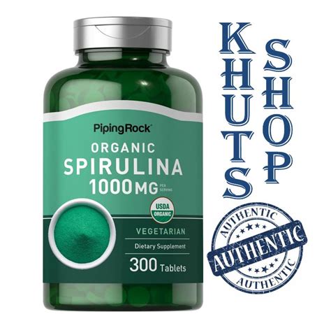 Piping Rock Spirulina Organic 1000 Mg Per Serving 300 Tablets