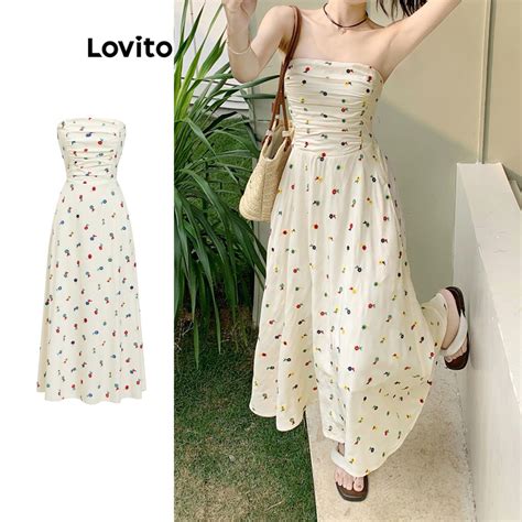 Lovito Women Boho Ditsy Floral Pattern Dress L85AD155 Shopee Philippines