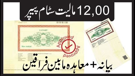 How To Apply Online For Stamp Paper In Pakistan E Stamping Punjab Youtube