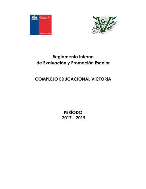 PDF Reglamento Interno de Evaluación y Promoción Escolar PDF