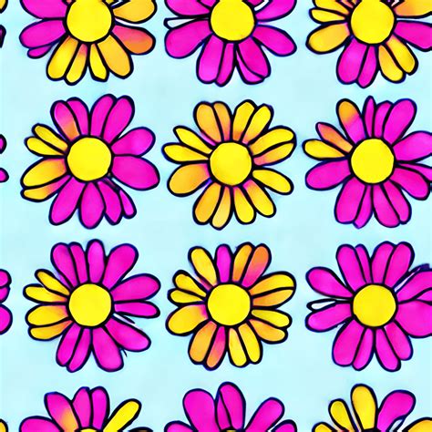 Pretty Flower Patterns Digital Graphic · Creative Fabrica