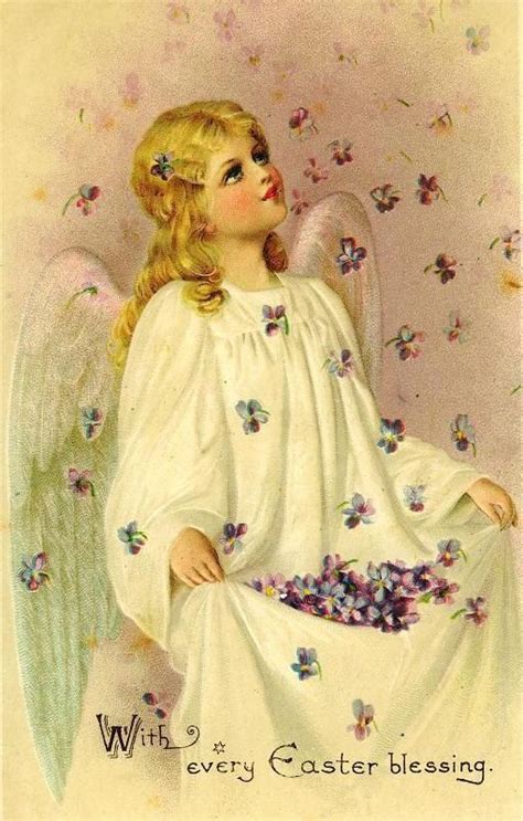 Download Free Vintage Easter Angel Cards Beautiful Creative And Happy