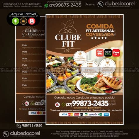 Panfleto Flyer Marmitas Fitness Cdr Pdf Ai Clube Do Corel