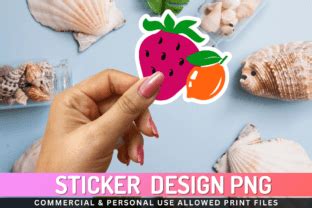 Strawberry Clipart Sticker Png Desgin Graphic By Regulrcrative