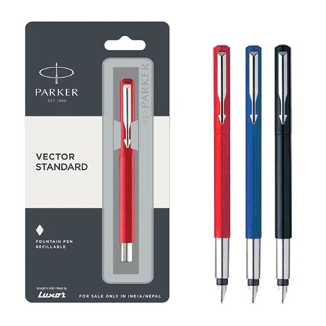 Parker Vector Standard Refillable Fountain Pen With Stainless Steel