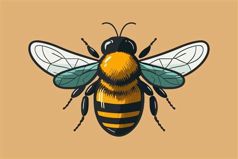 Flying Honey Bee Bumblebee Character Logo Mascot Flat Vector 16088798