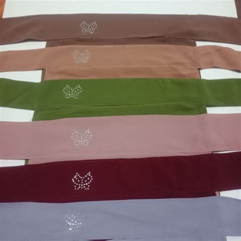 Jual Cadar Bandana Swarovski Kupu Kupu Niqob Niqab Tali Layer Tanpa